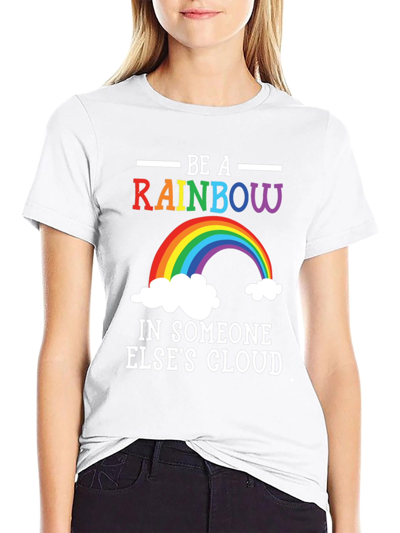 Rainbow Graphic T-Shirt - Be A Rainbow