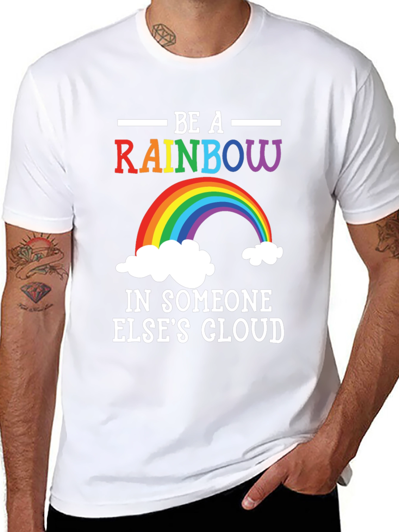 Rainbow Graphic T-Shirt - Be A Rainbow