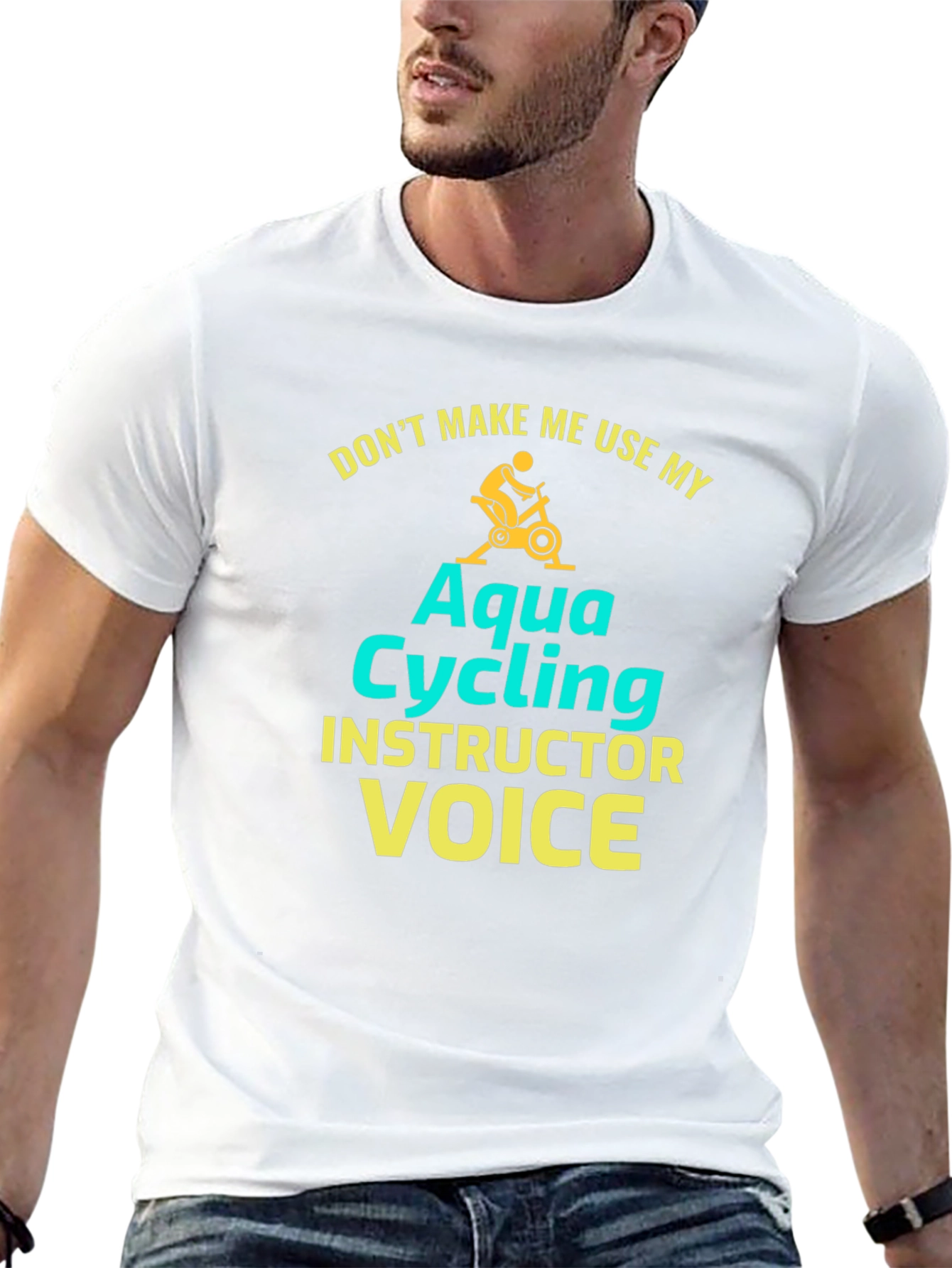 Aqua Cycling Instructor T-Shirt - Funny Fitness Tee