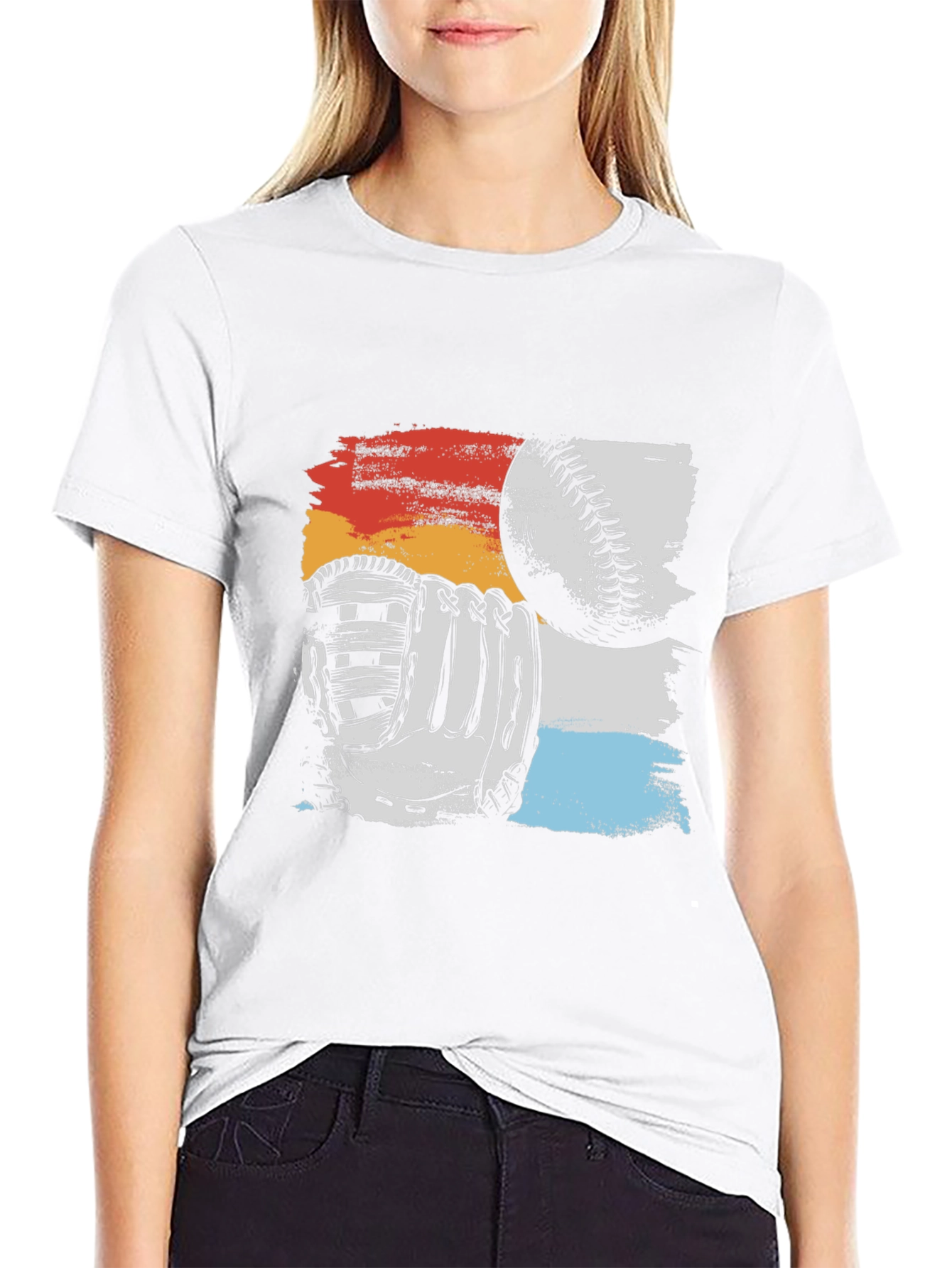 Baseball Glove & Ball Graphic T-Shirt