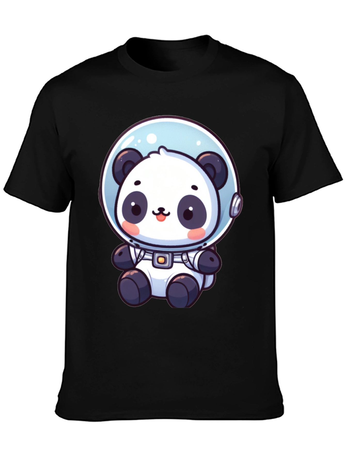 Astronaut Panda Graphic Tee - Black