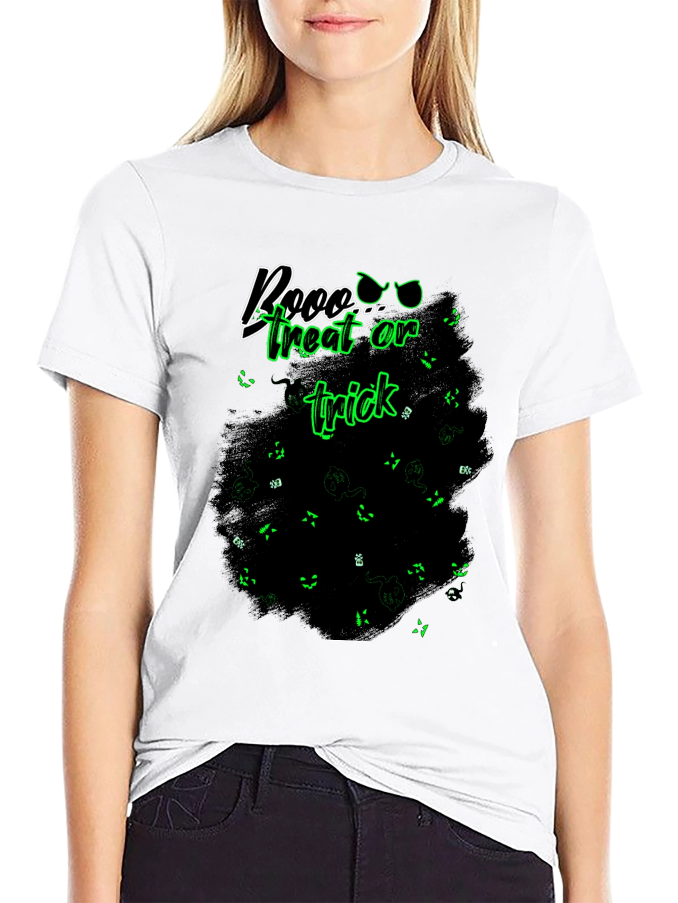 Boo Treat Or Trick Black T-Shirt
