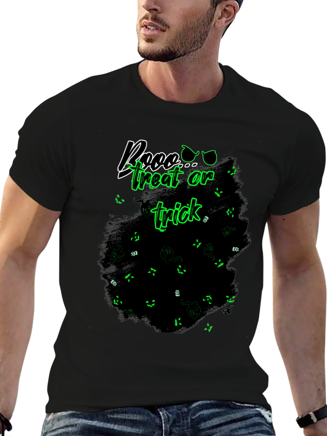 Boo Treat Or Trick Black T-Shirt