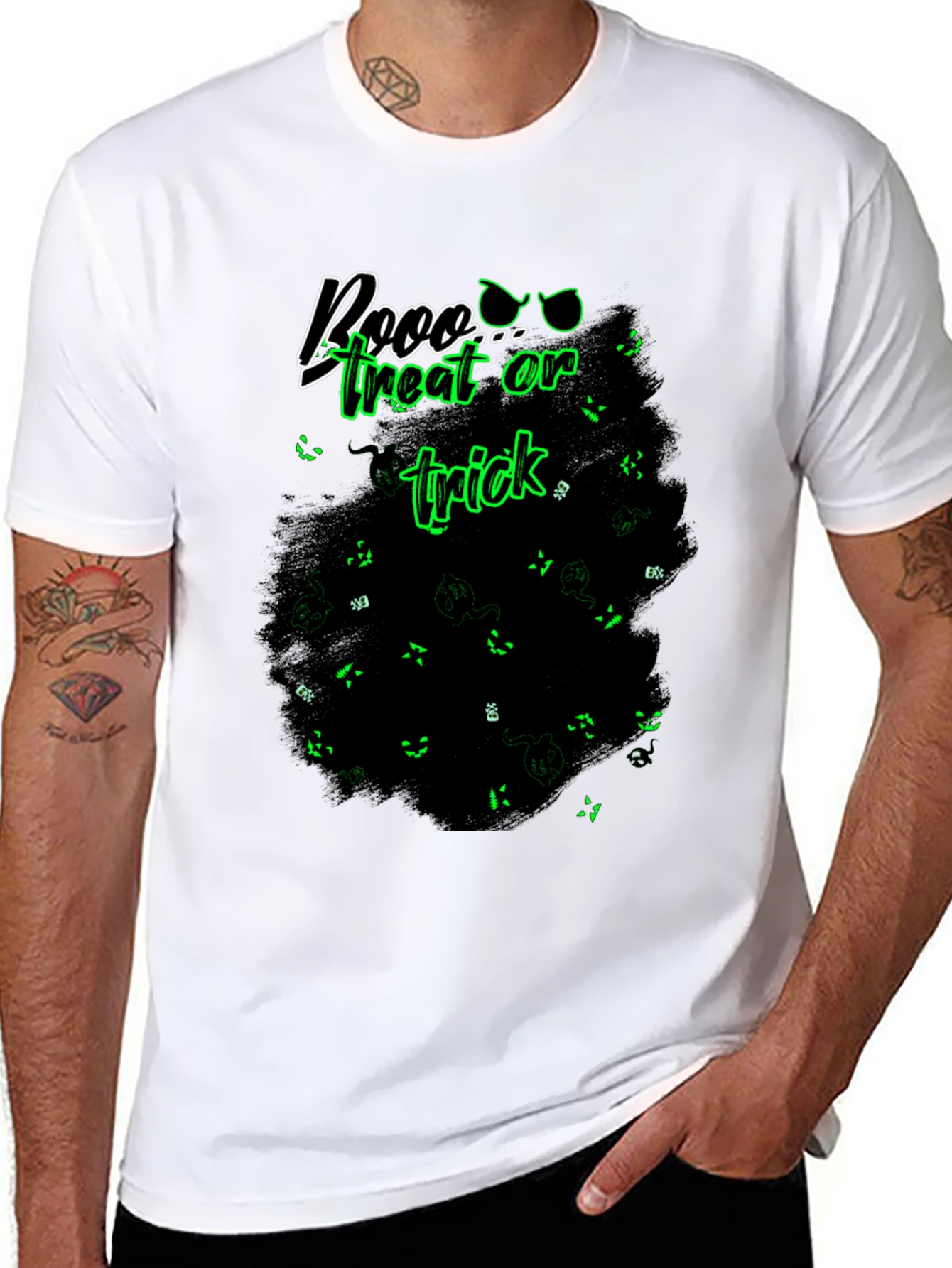 Boo Treat Or Trick Black T-Shirt