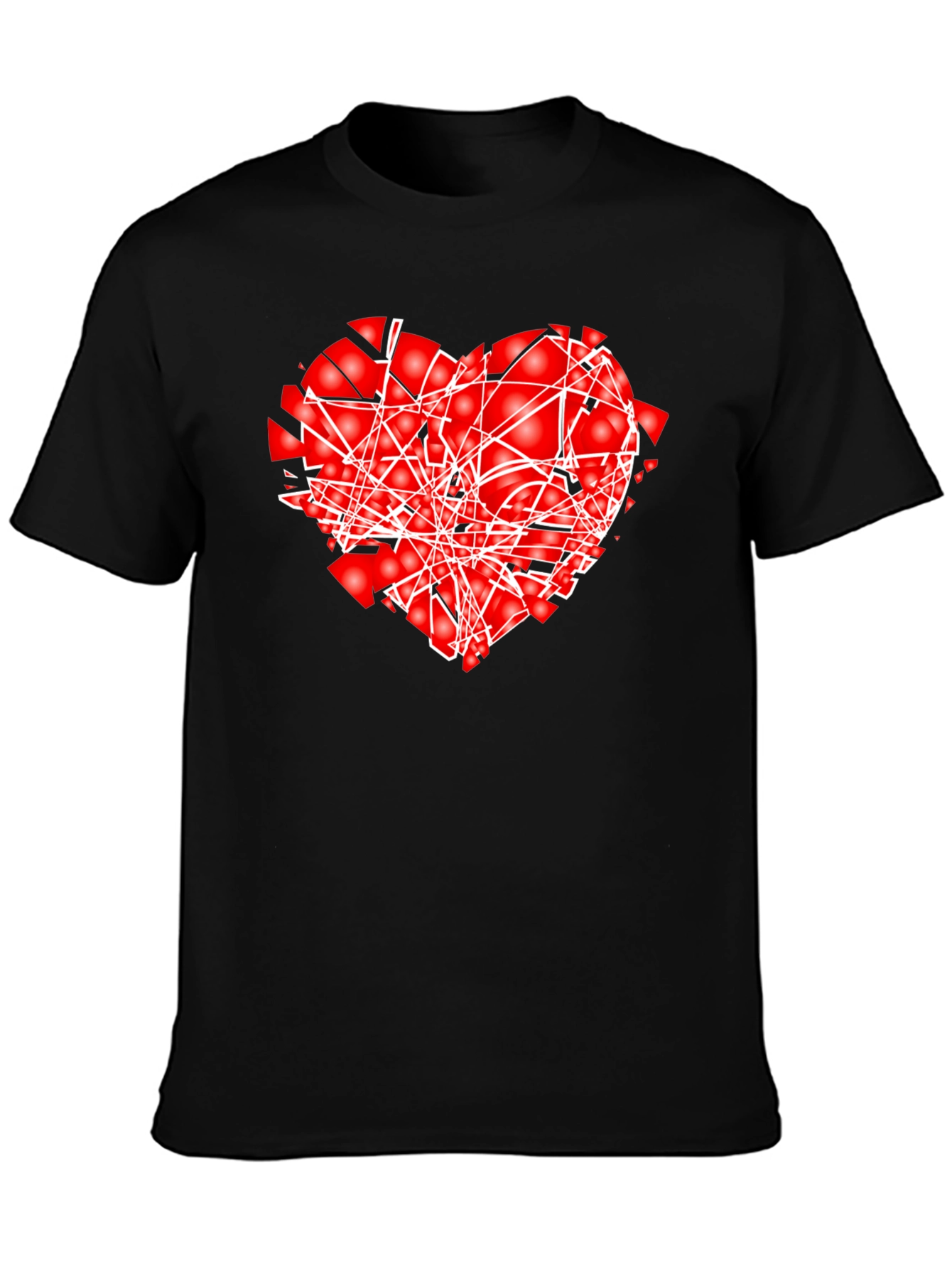 Shattered Heart Graphic Black T-Shirt