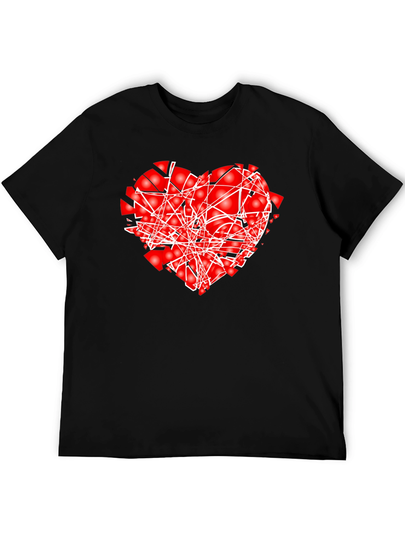 Shattered Heart Graphic Black T-Shirt