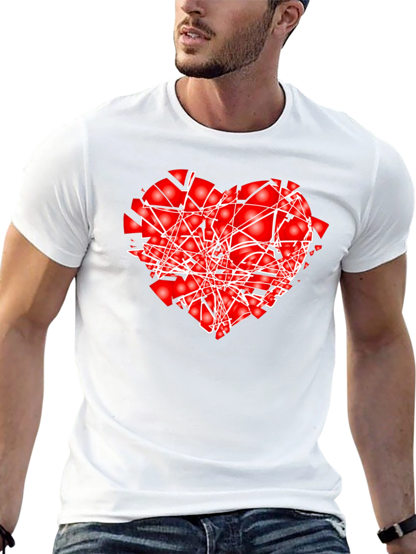 Shattered Heart Graphic Black T-Shirt