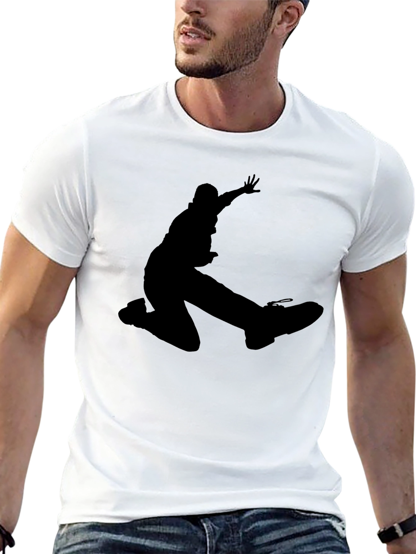 Cool Silhouette Black Graphic Tee Shirt