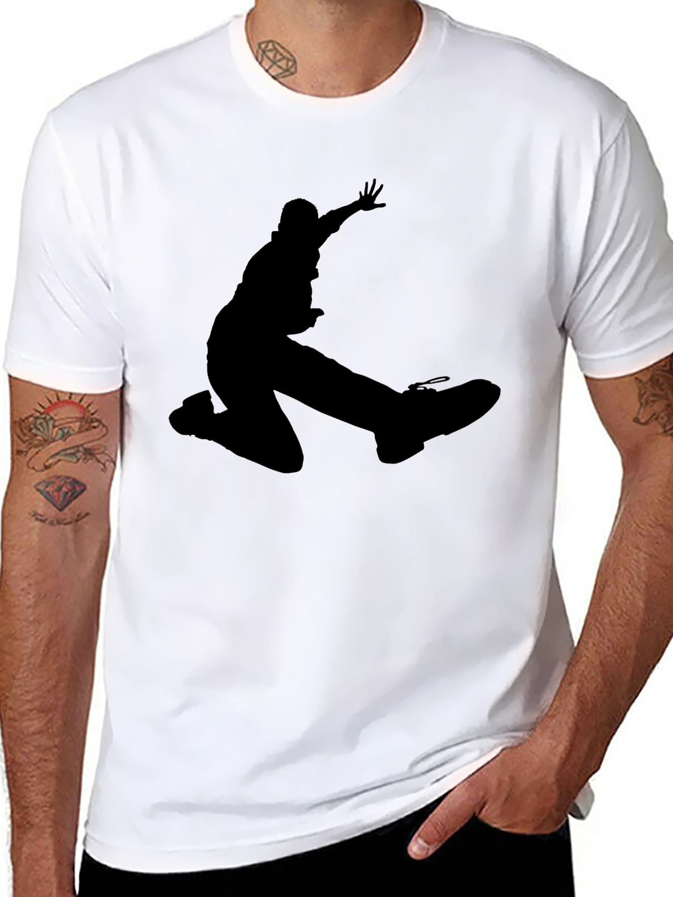 Cool Silhouette Black Graphic Tee Shirt