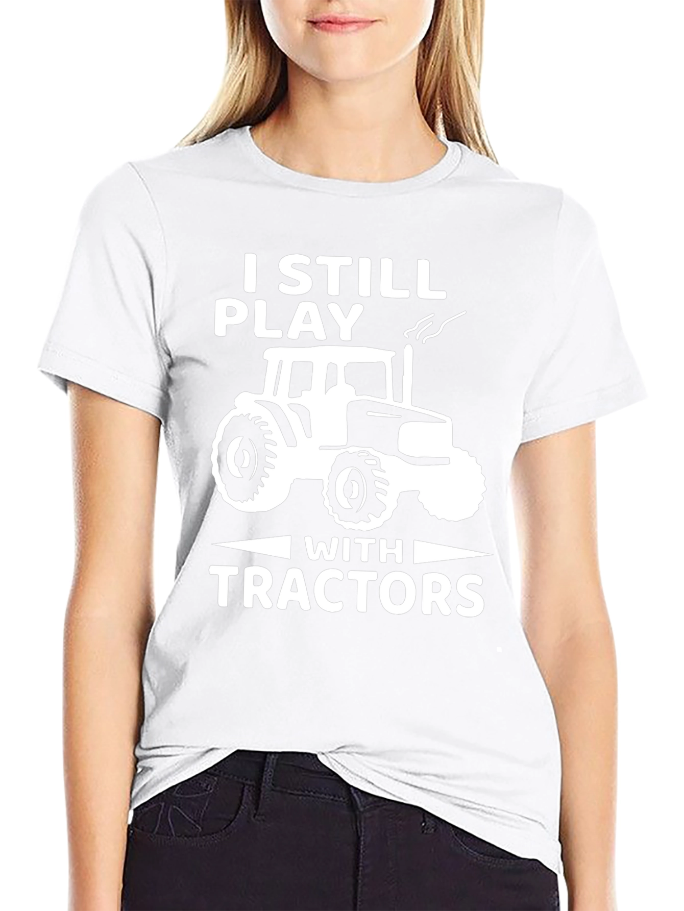 I Still Play With Tractors T-Shirt - Black