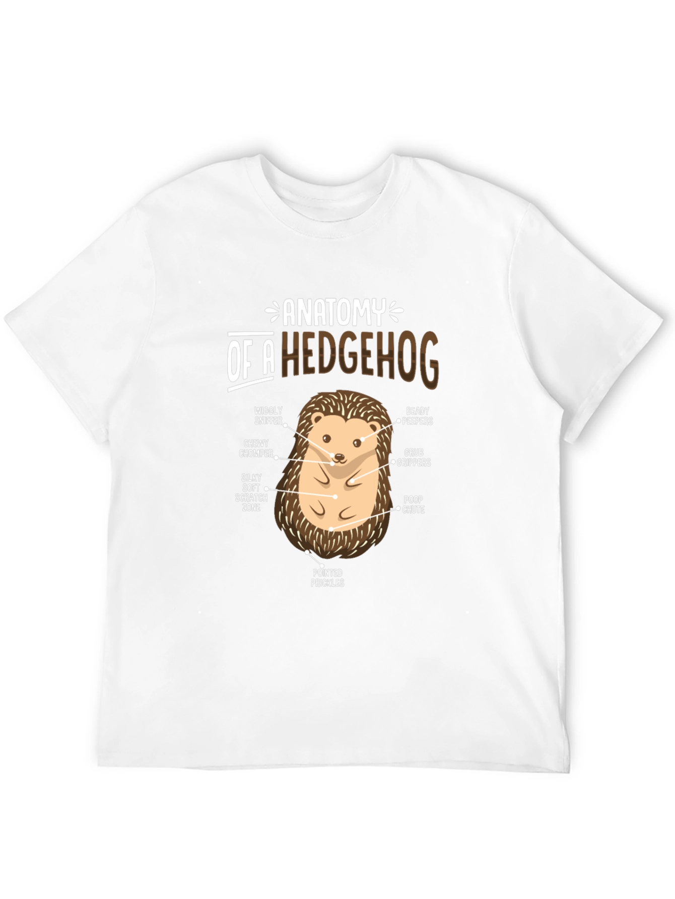 Anatomy of a Hedgehog Black T-Shirt