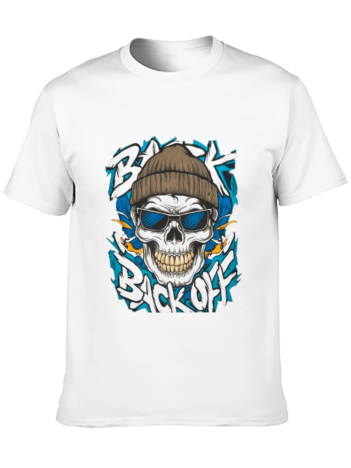 Cool Skull Graphic Tee: Back Off