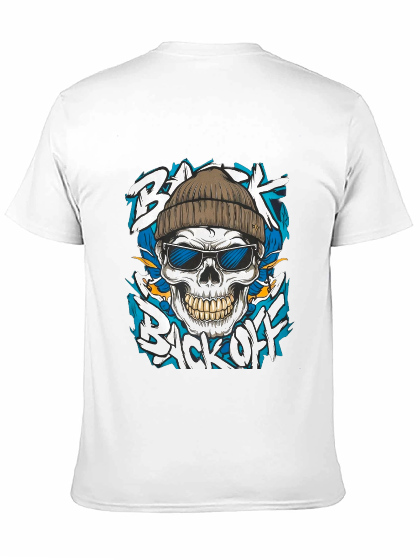 Cool Skull Graphic Tee: Back Off