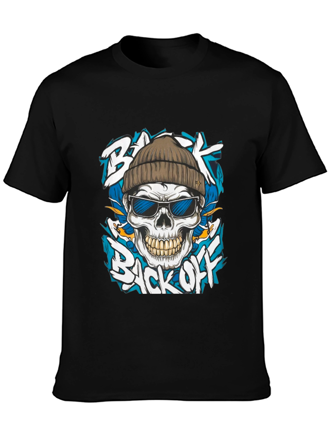 Cool Skull Graphic Tee: Back Off