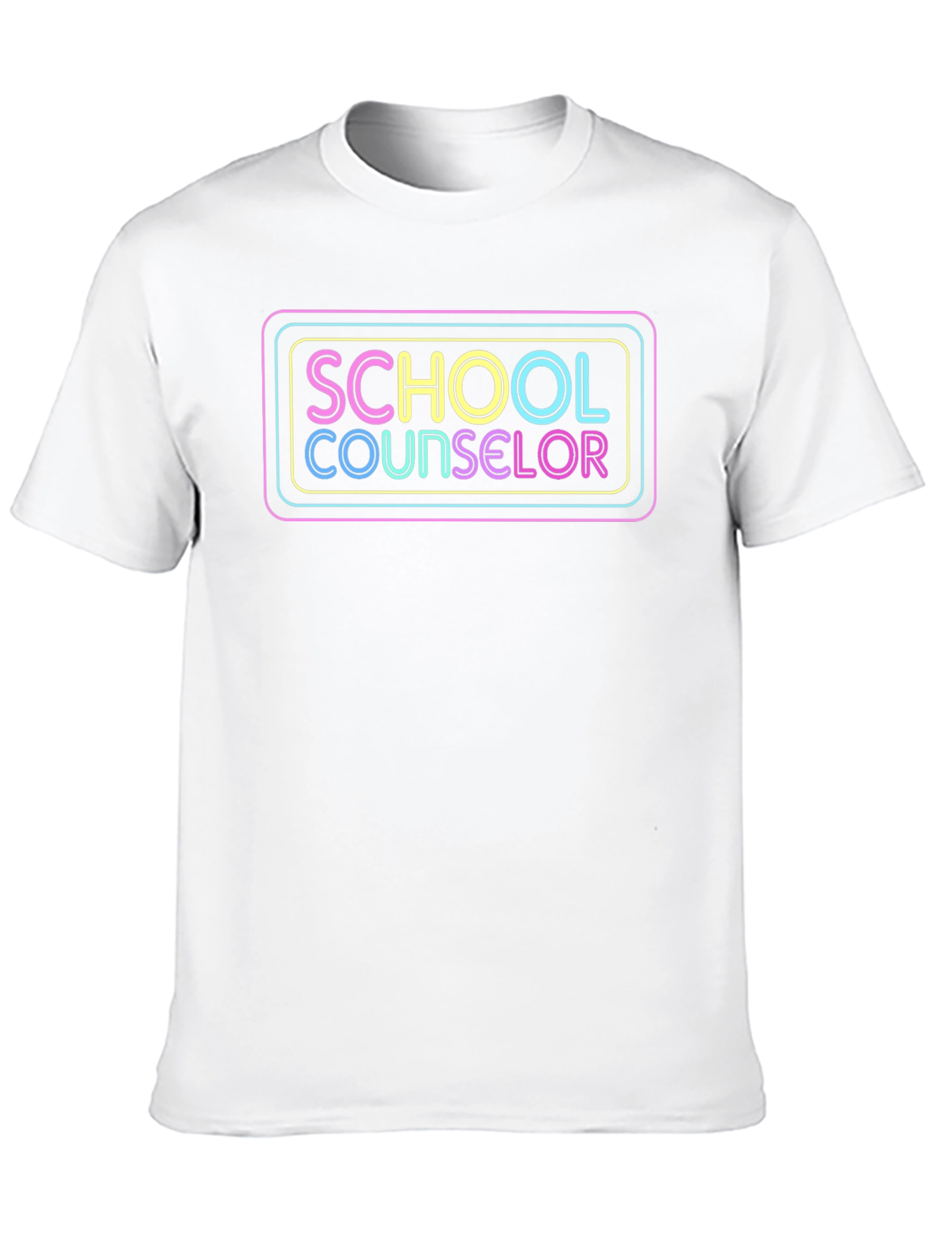 School Counselor Neon Graphic T-Shirt