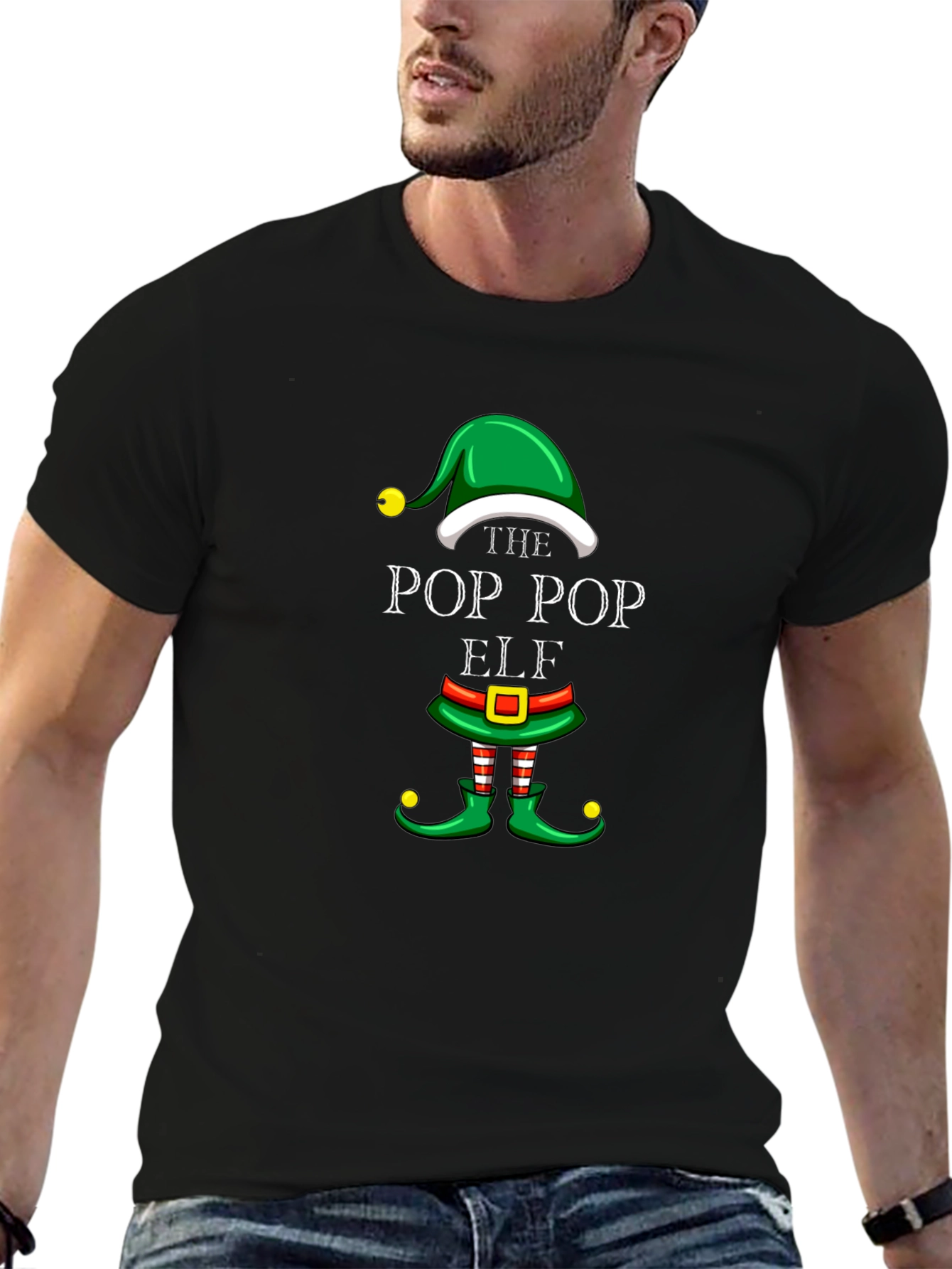 The Pop Pop Elf Christmas T-Shirt
