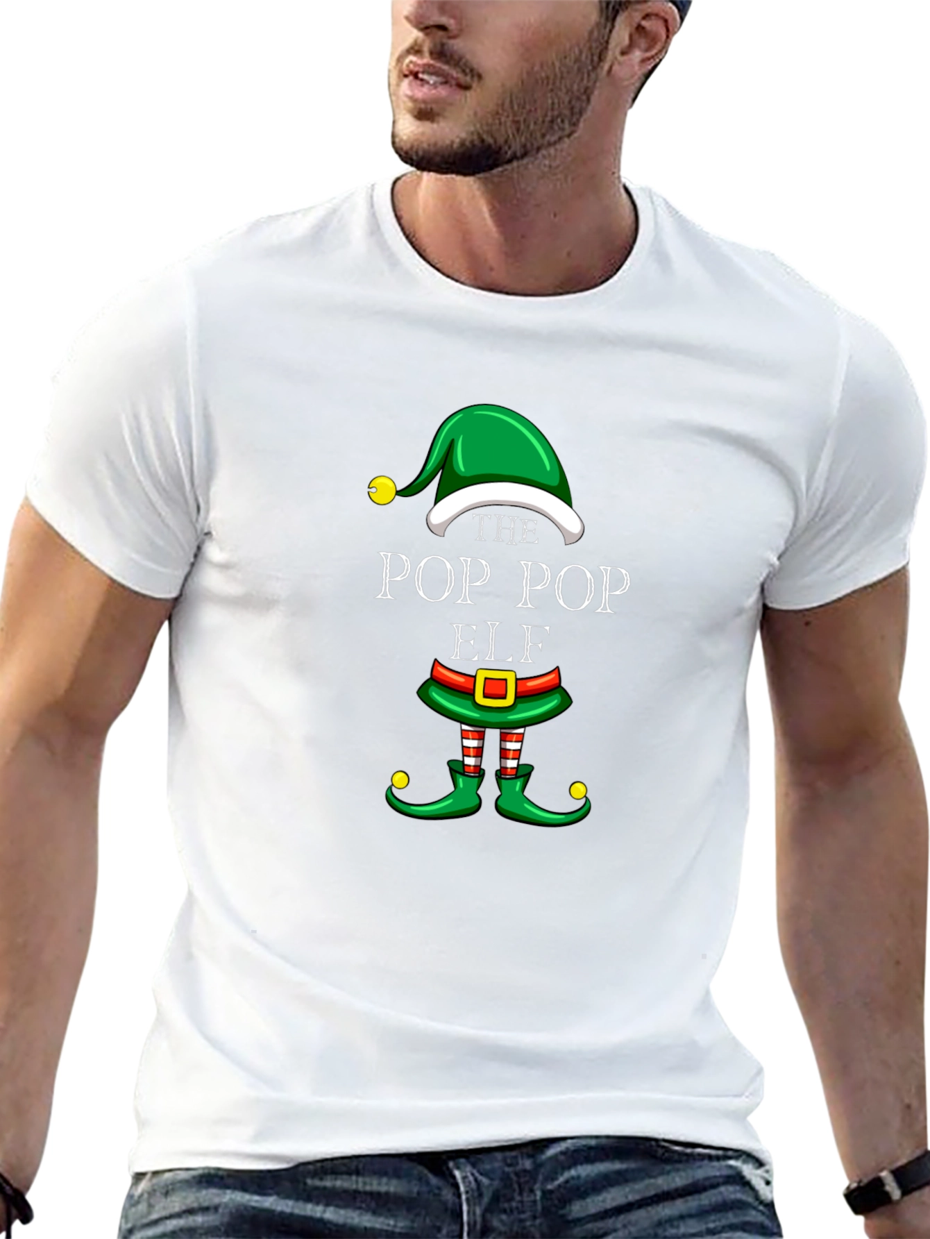 The Pop Pop Elf Christmas T-Shirt