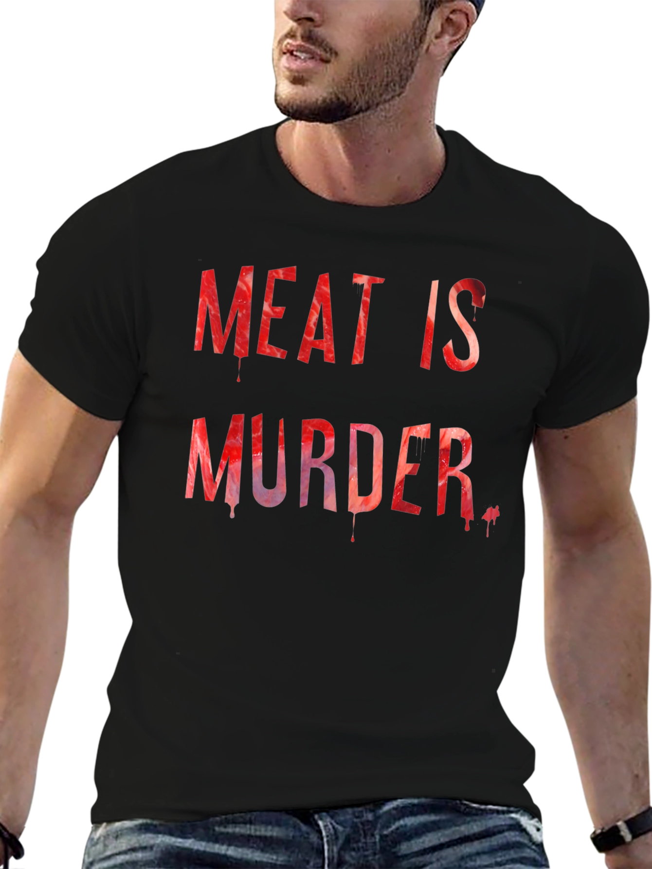 Meat is Murder T-Shirt - Vegan Protest Tee