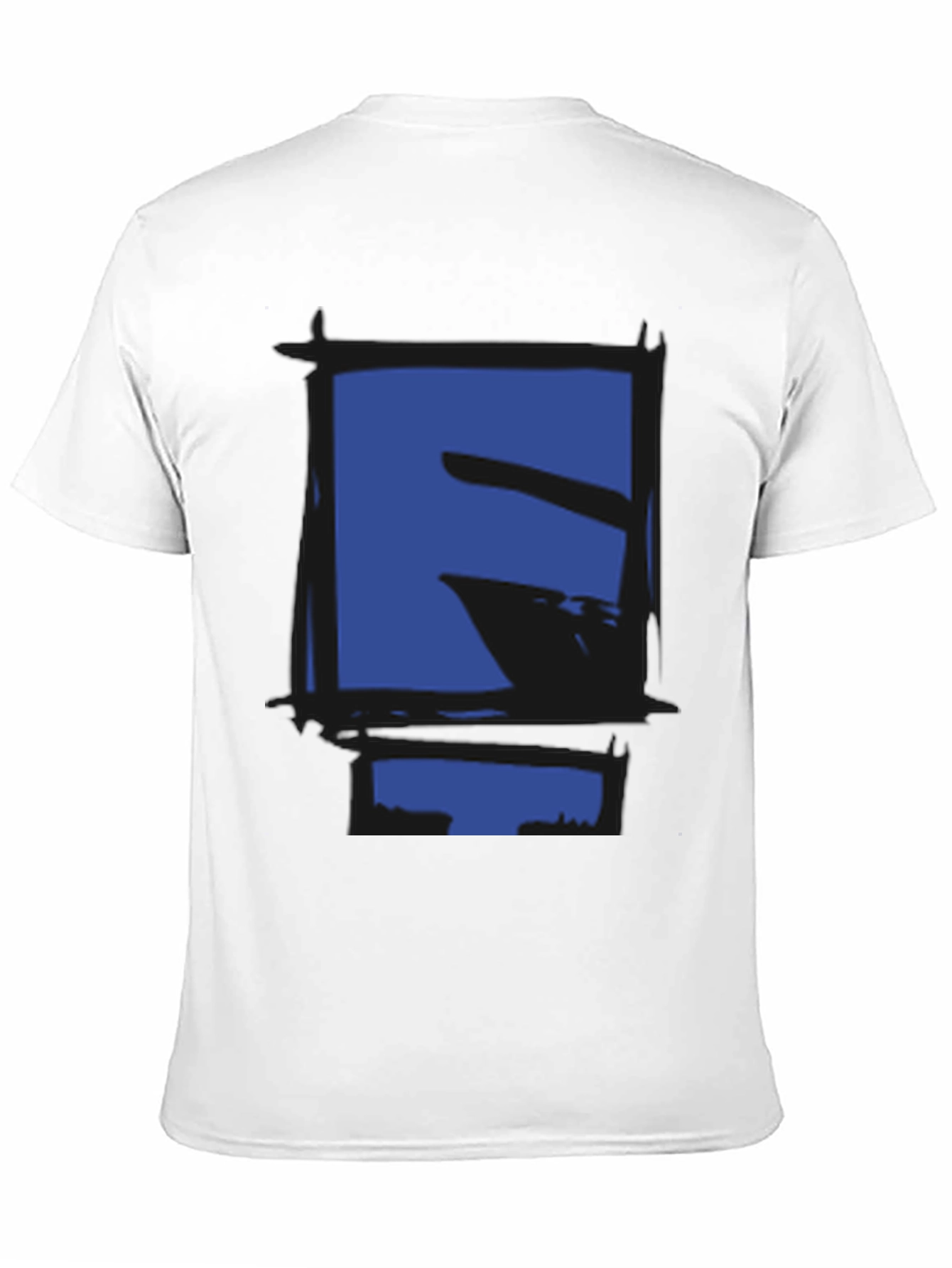 Abstract Geometric Graphic Print Black T-Shirt