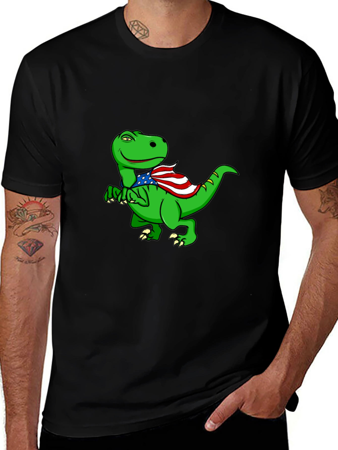 Patriotic Dino Graphic Tee