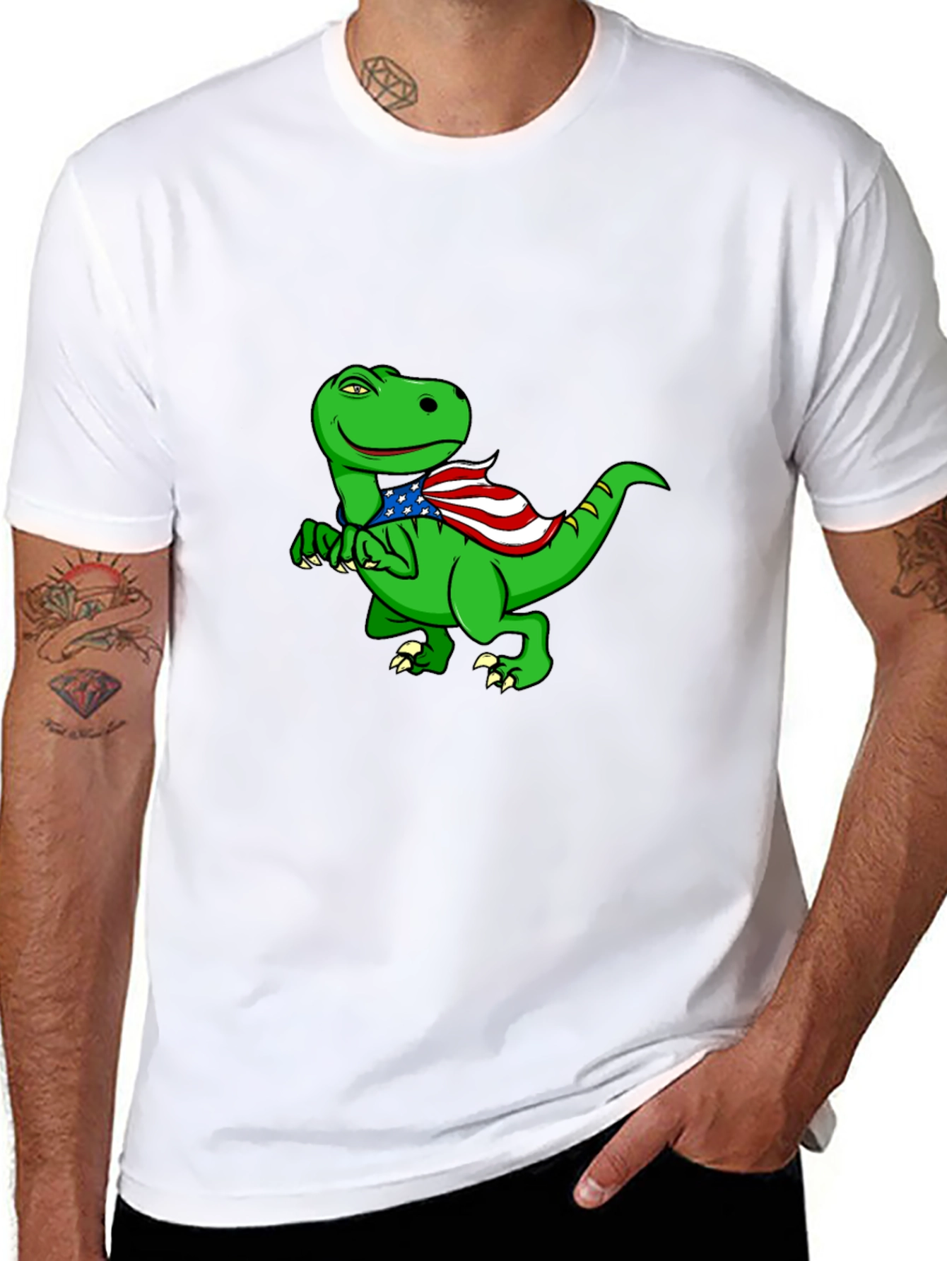 Patriotic Dino Graphic Tee