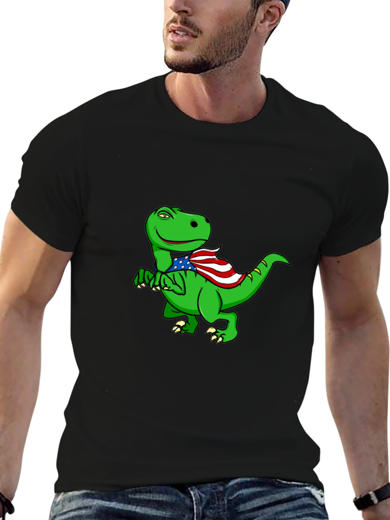 Patriotic Dino Graphic Tee