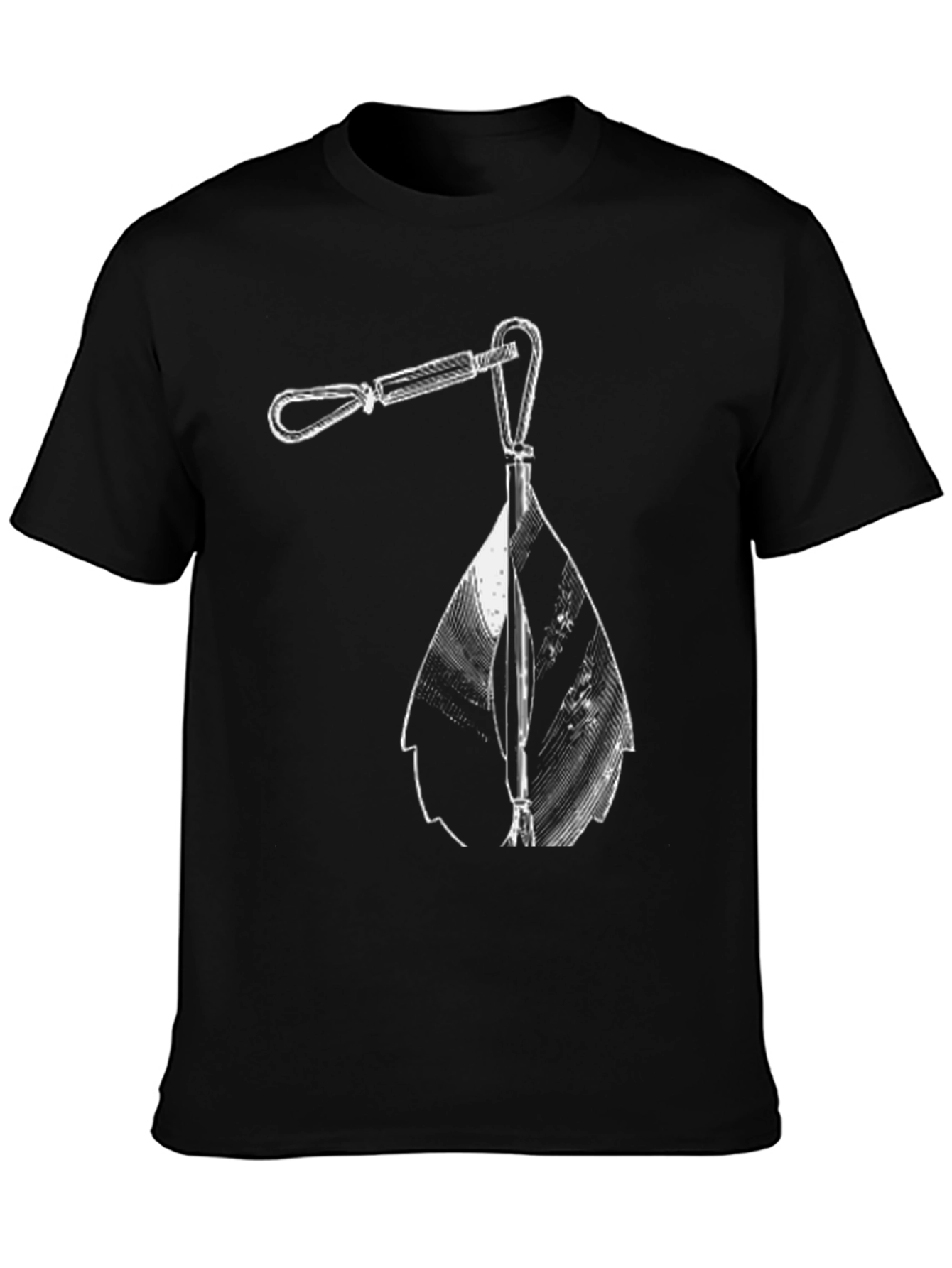 Black T-Shirt with Unique Hardware Graphic