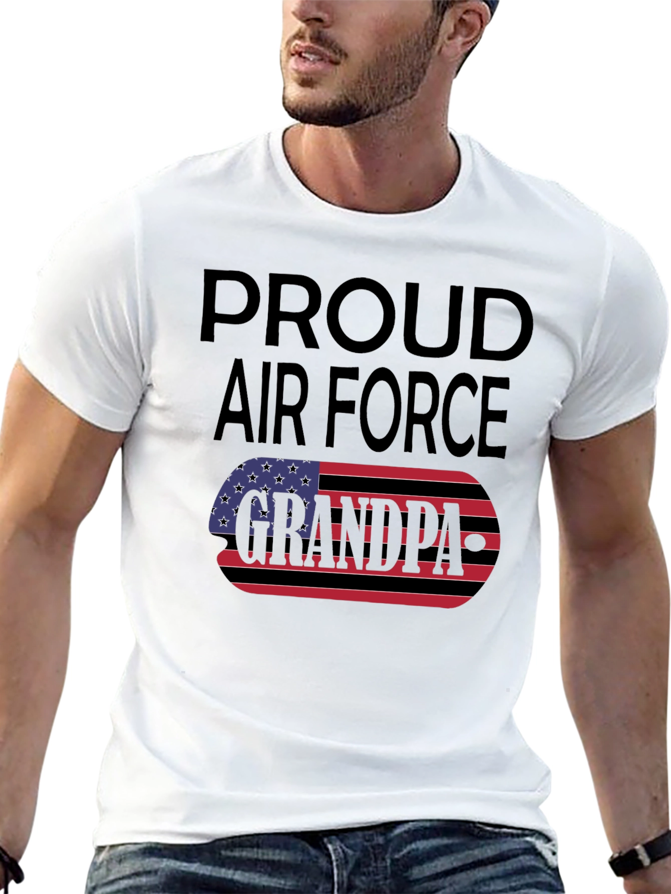 Proud Air Force Grandpa Graphic T-Shirt