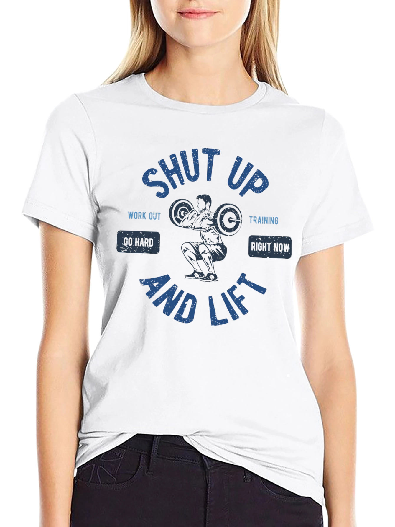 Shut Up And Lift Black Graphic T-Shirt