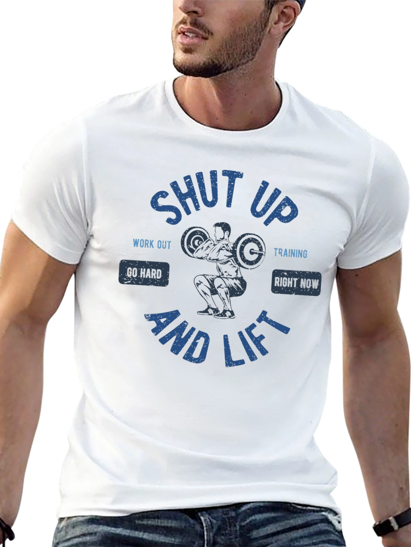 Shut Up And Lift Black Graphic T-Shirt
