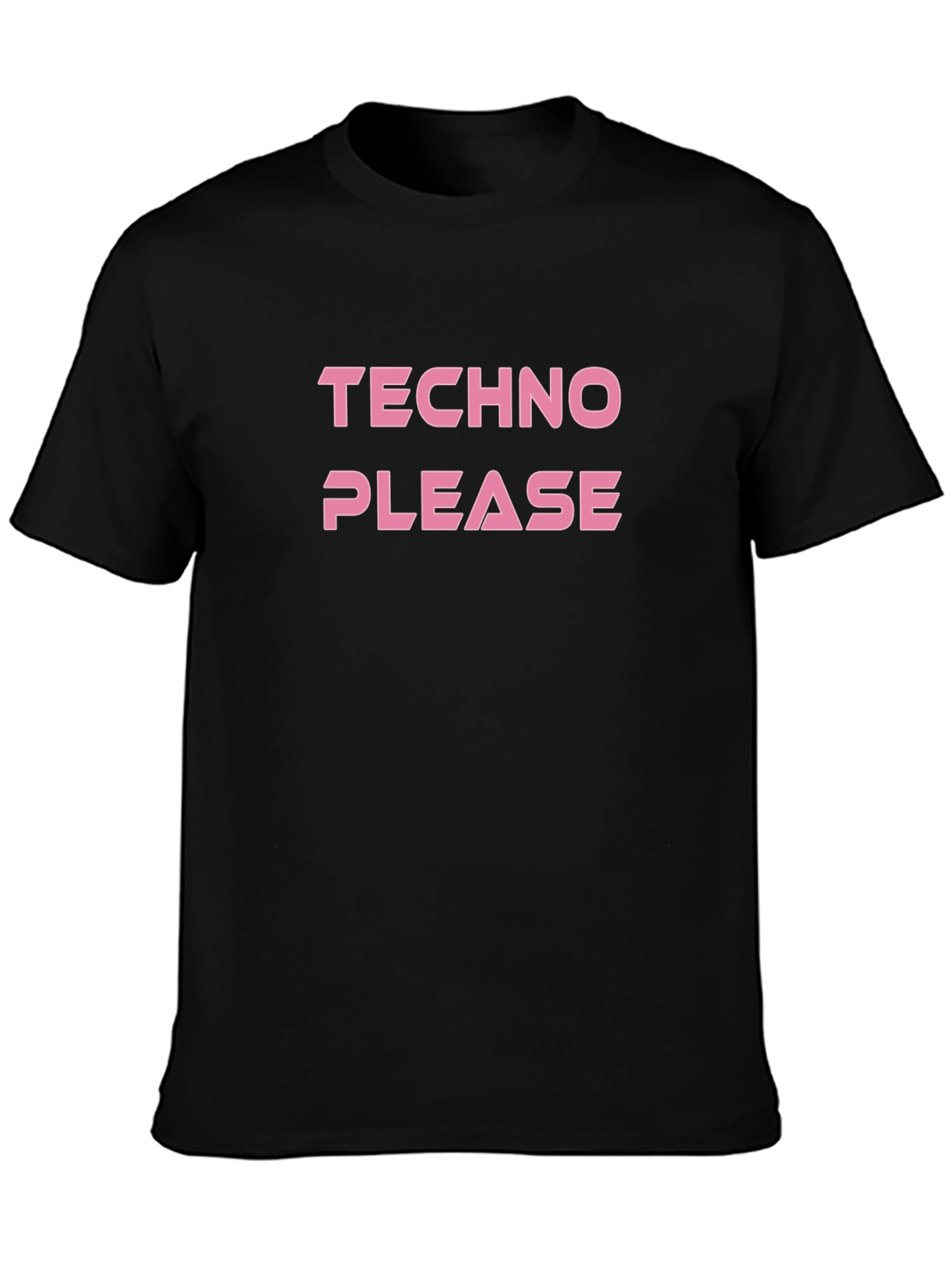 Techno Please T-Shirt - Black Graphic Tee