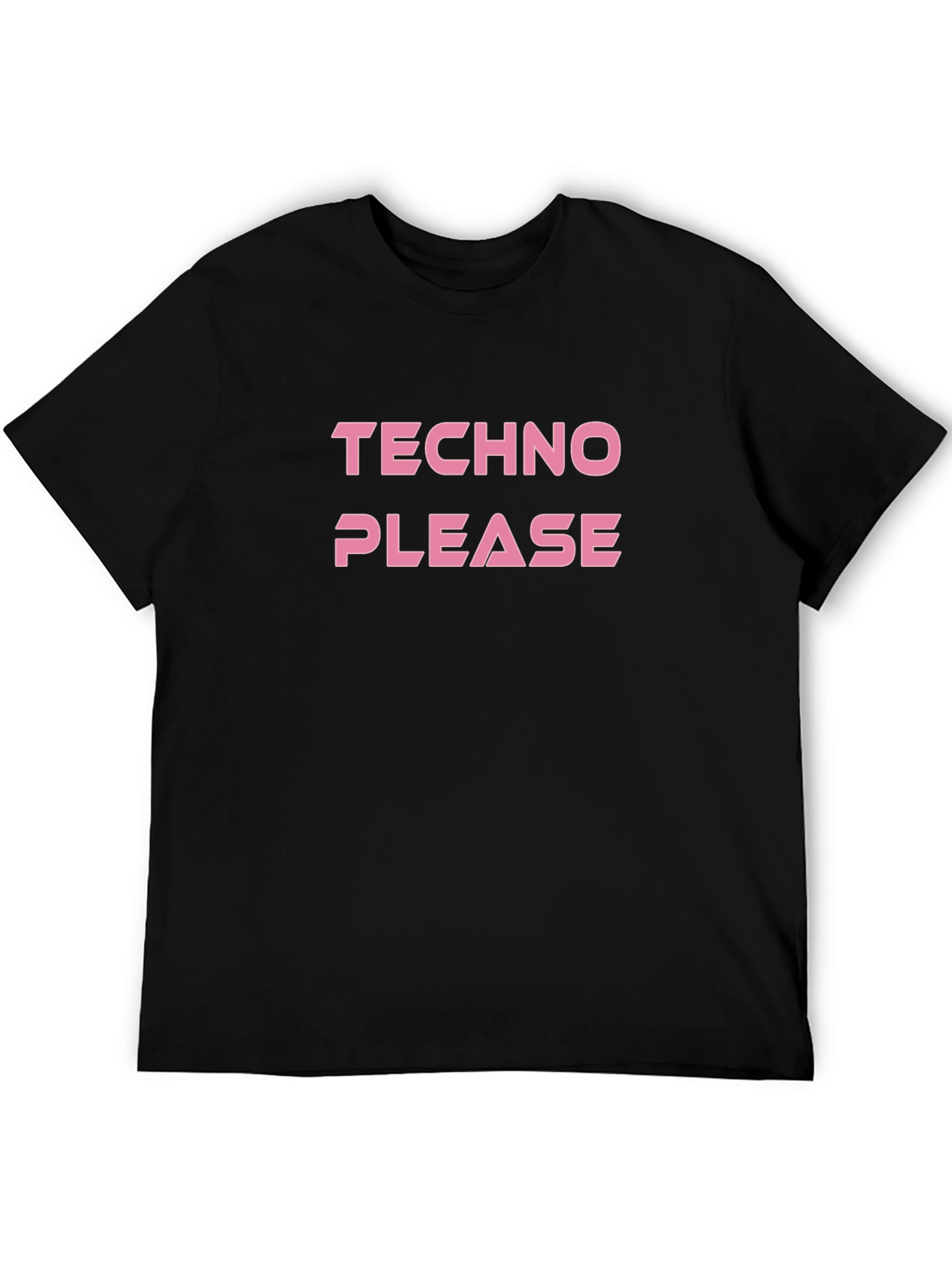 Techno Please T-Shirt - Black Graphic Tee