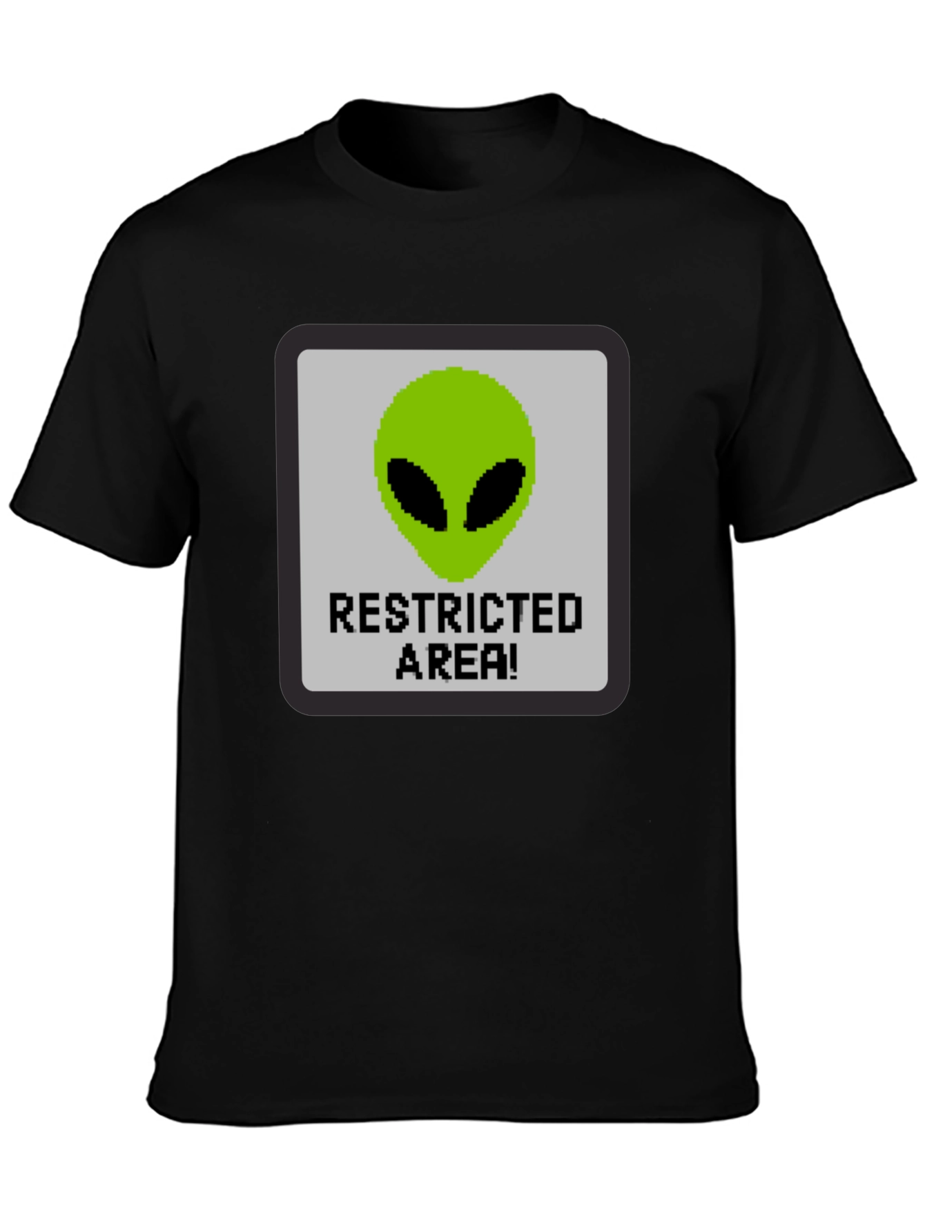 Restricted Alien Area Graphic Tee - Black