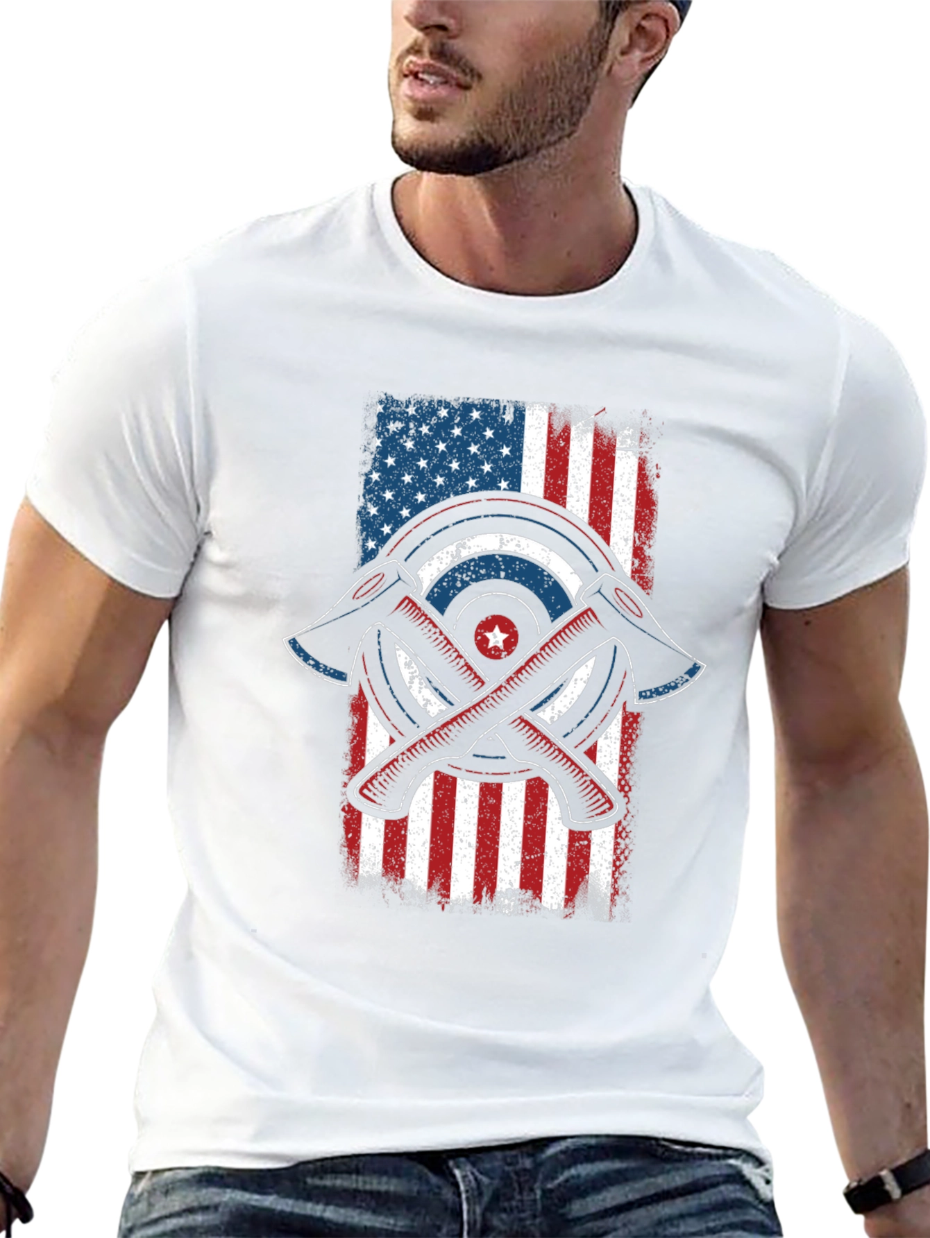 Axe Throwing American Flag Graphic Tee