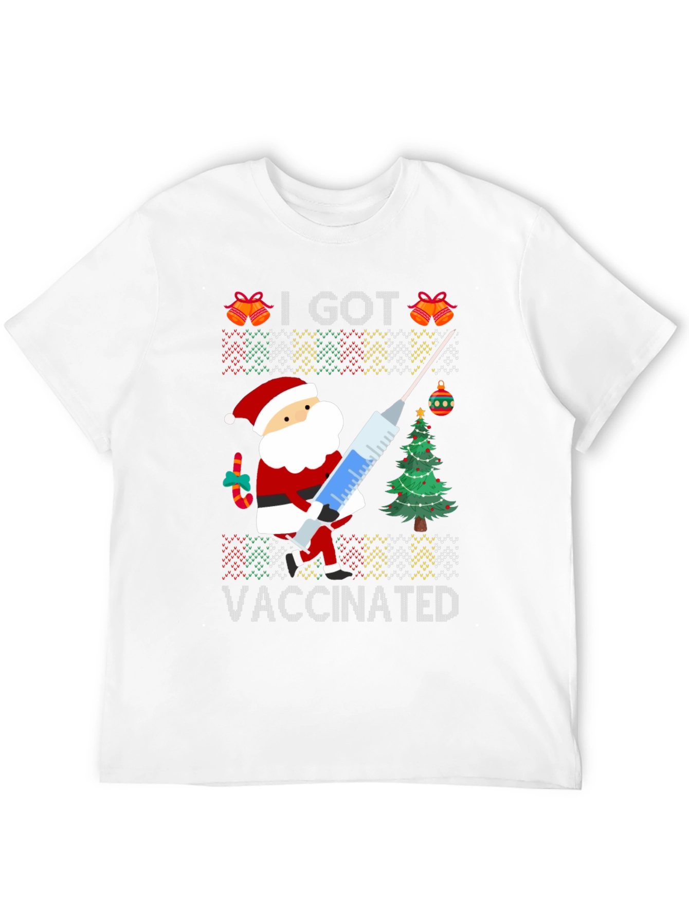 I Got Vaccinated Santa Ugly Christmas Sweater T-Shirt