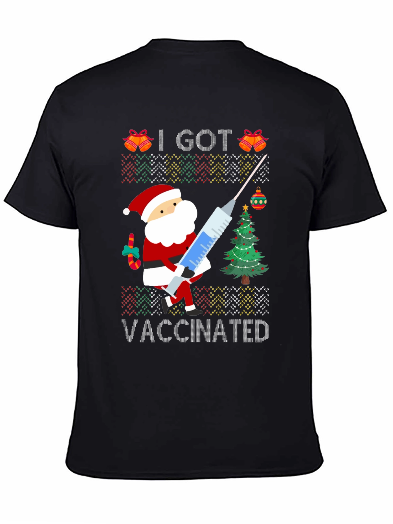 I Got Vaccinated Santa Ugly Christmas Sweater T-Shirt