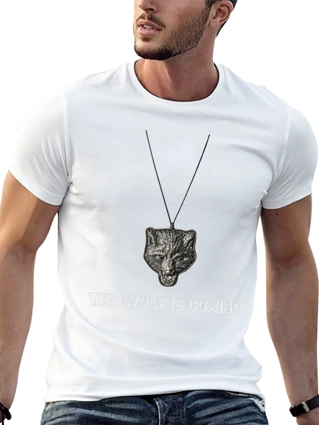 Wolf Pendant T-Shirt - The Wolf is Coming