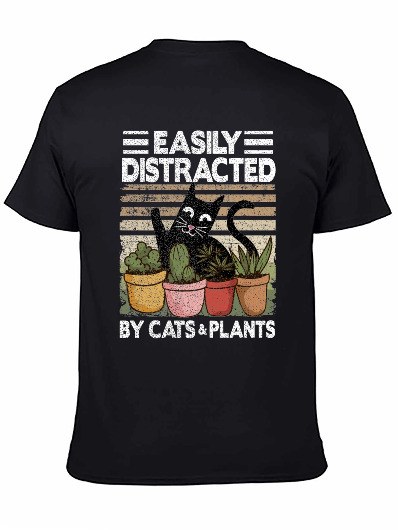 Easily Distracted By Cats & Plants T-Shirt