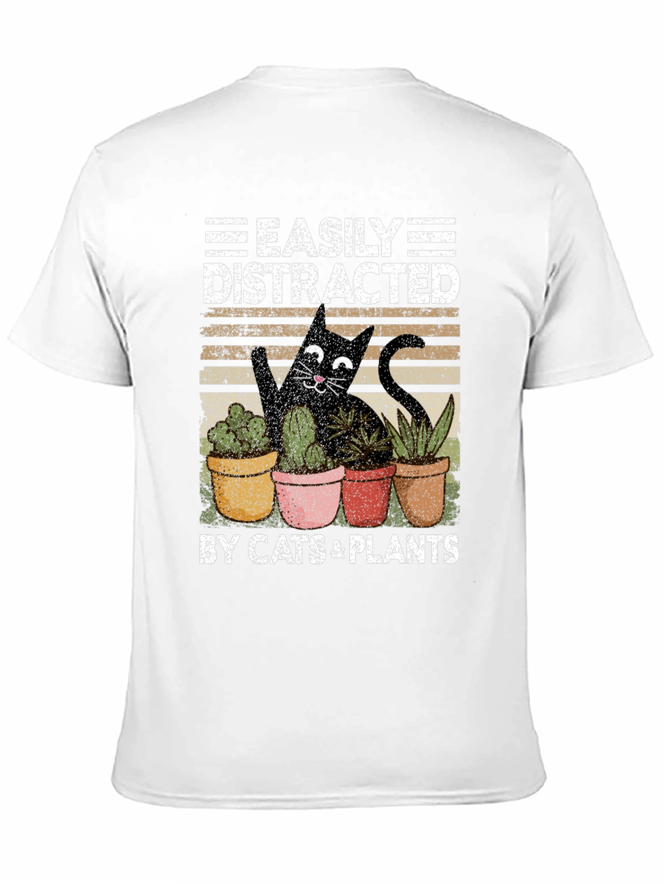 Easily Distracted By Cats & Plants T-Shirt