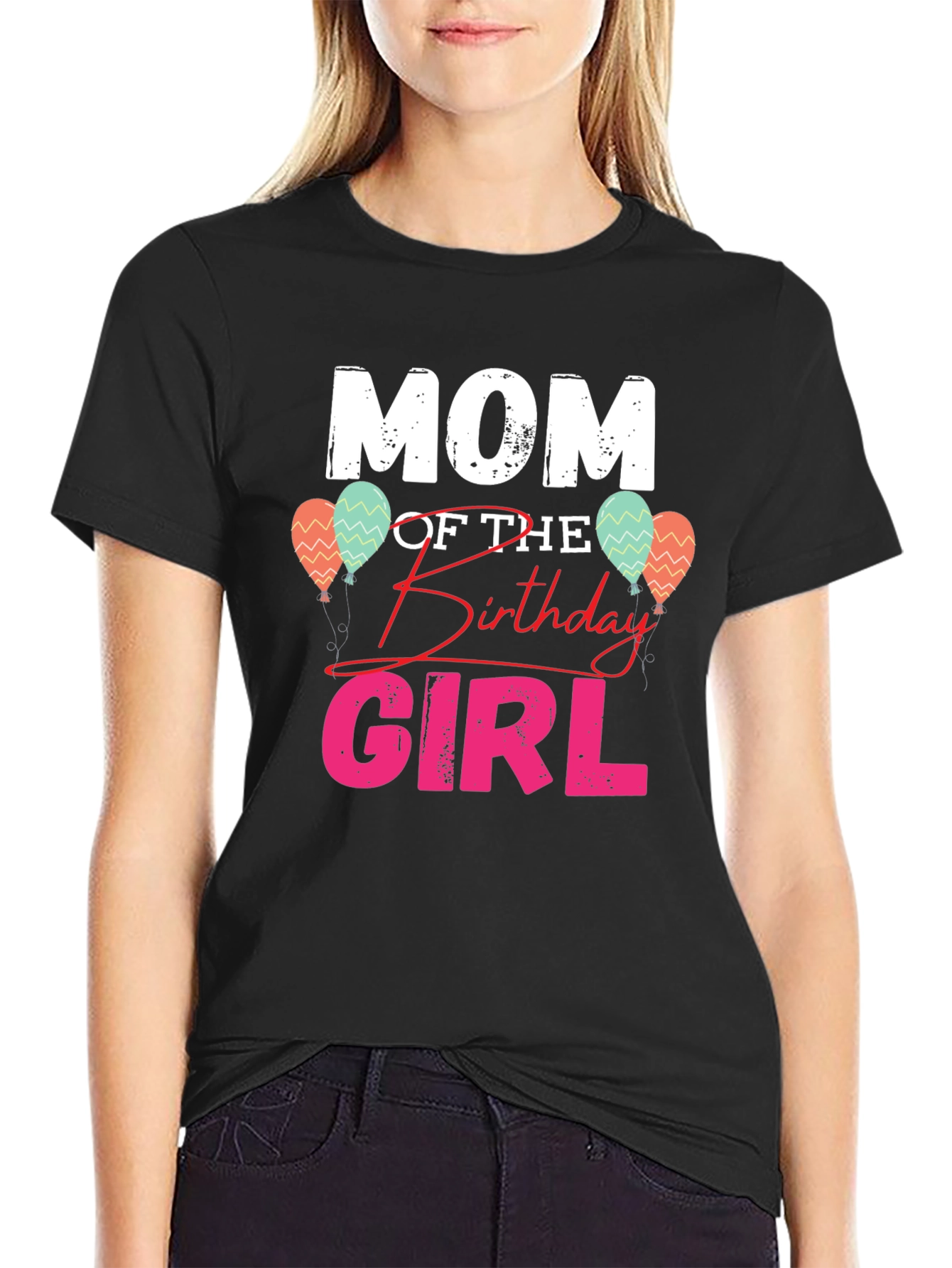 Mom of the Birthday Girl Graphic T-Shirt