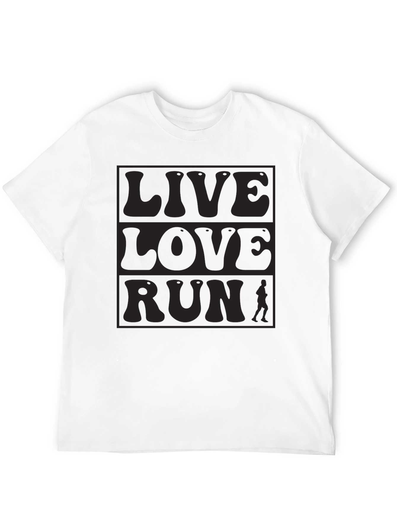 Live Love Run Graphic Tee - Black