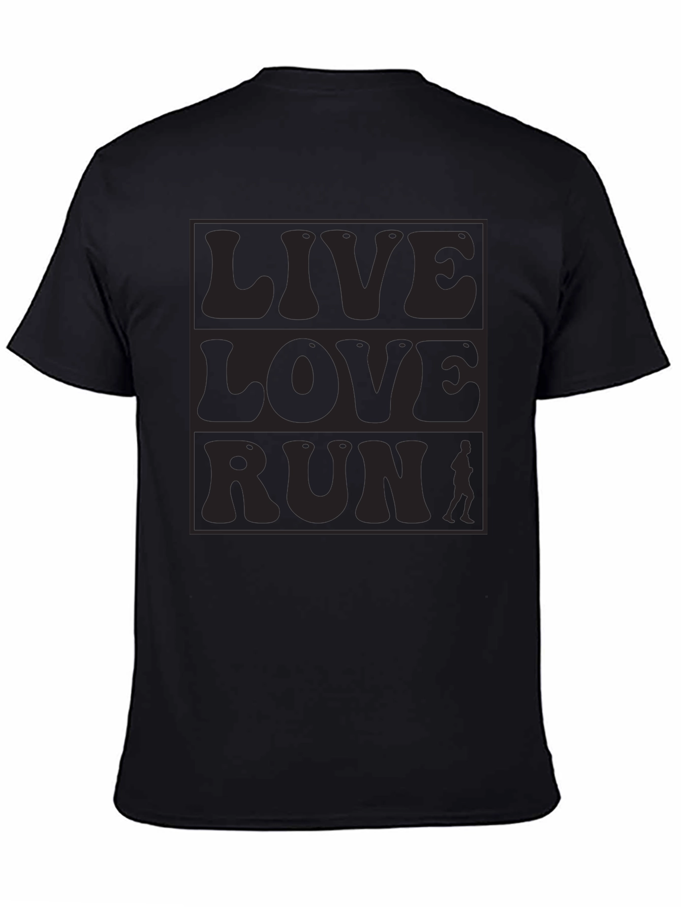 Live Love Run Graphic Tee - Black