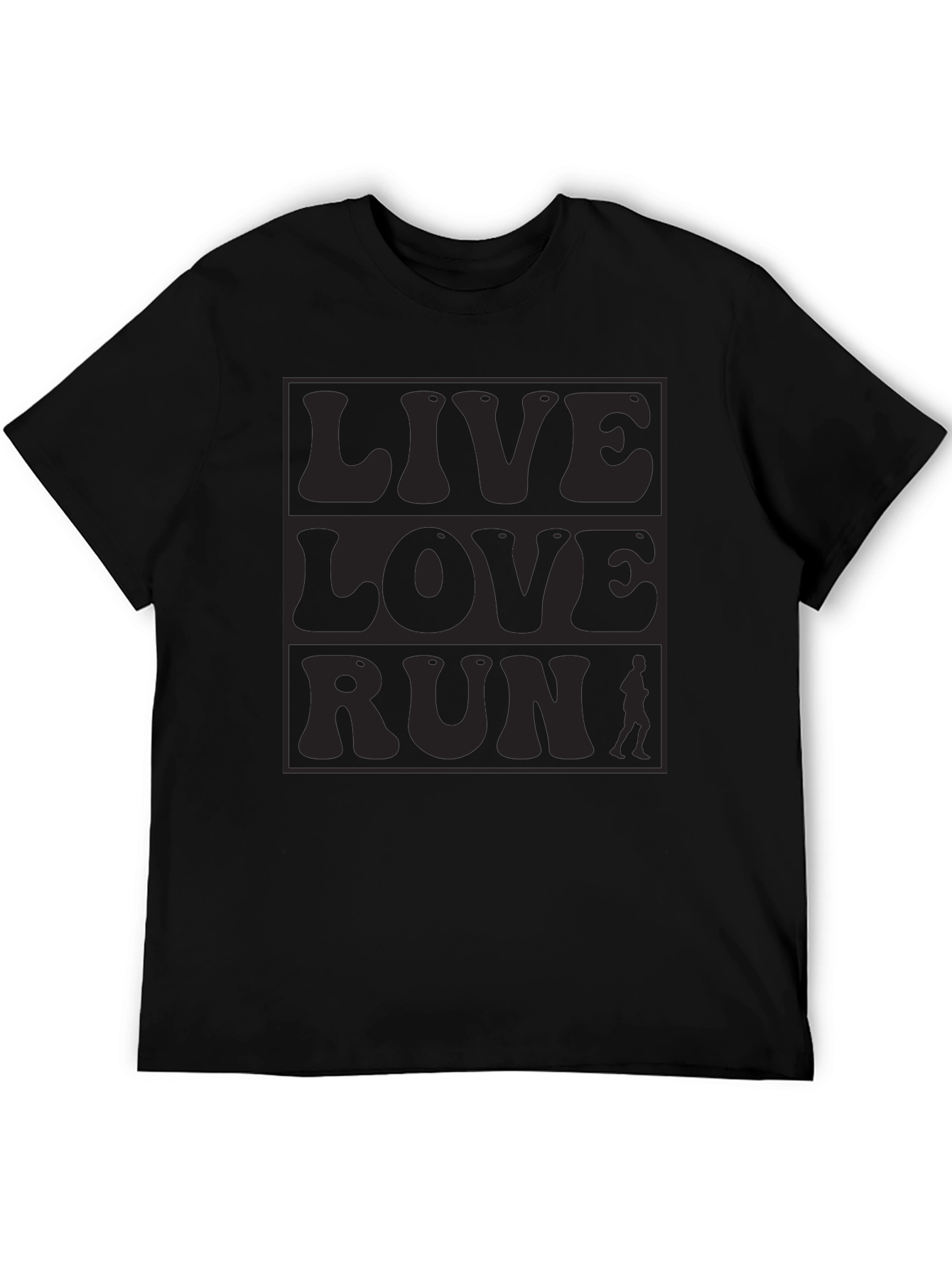 Live Love Run Graphic Tee - Black