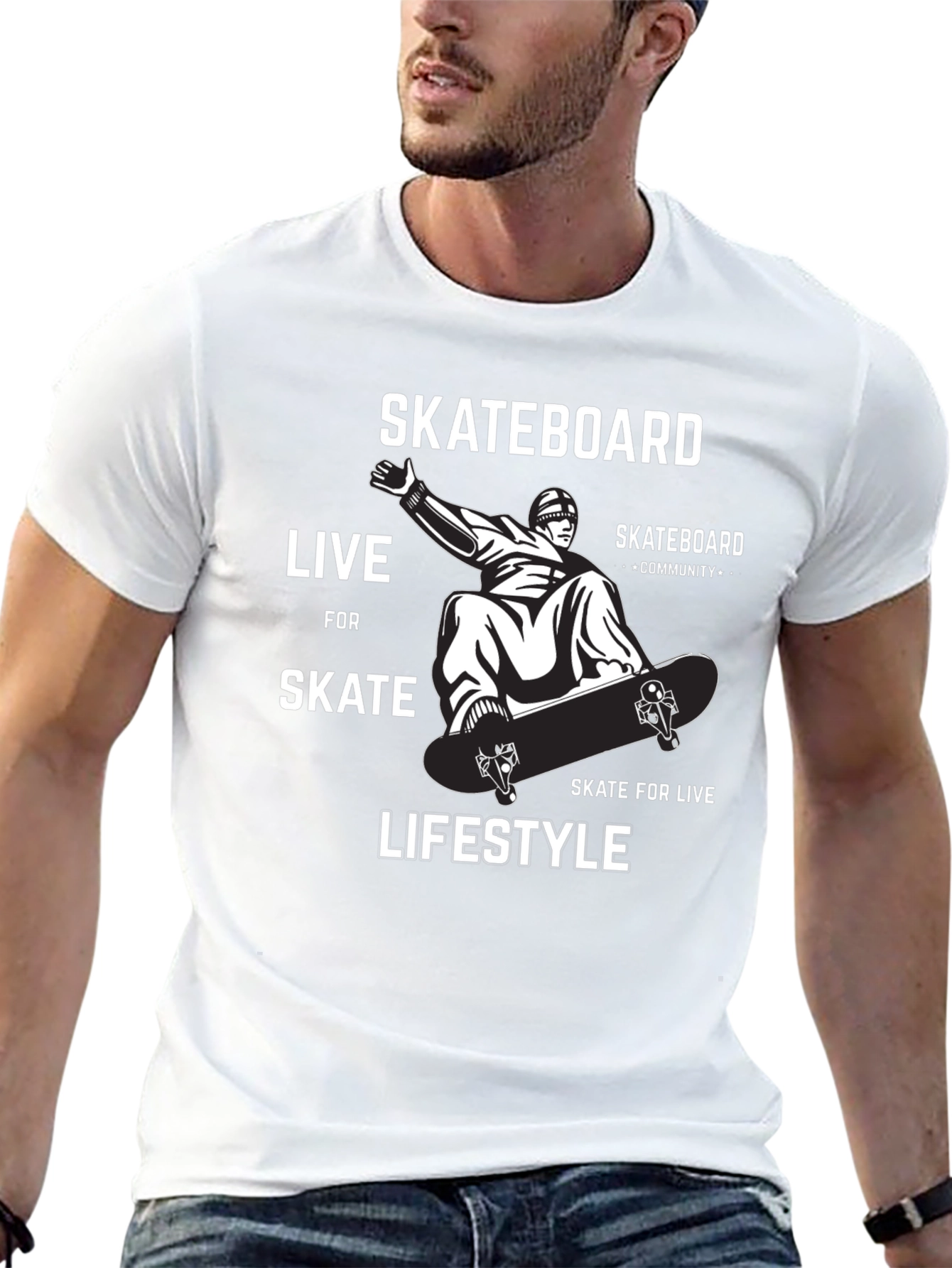 Skateboard Lifestyle Graphic Tee - Ride in Style