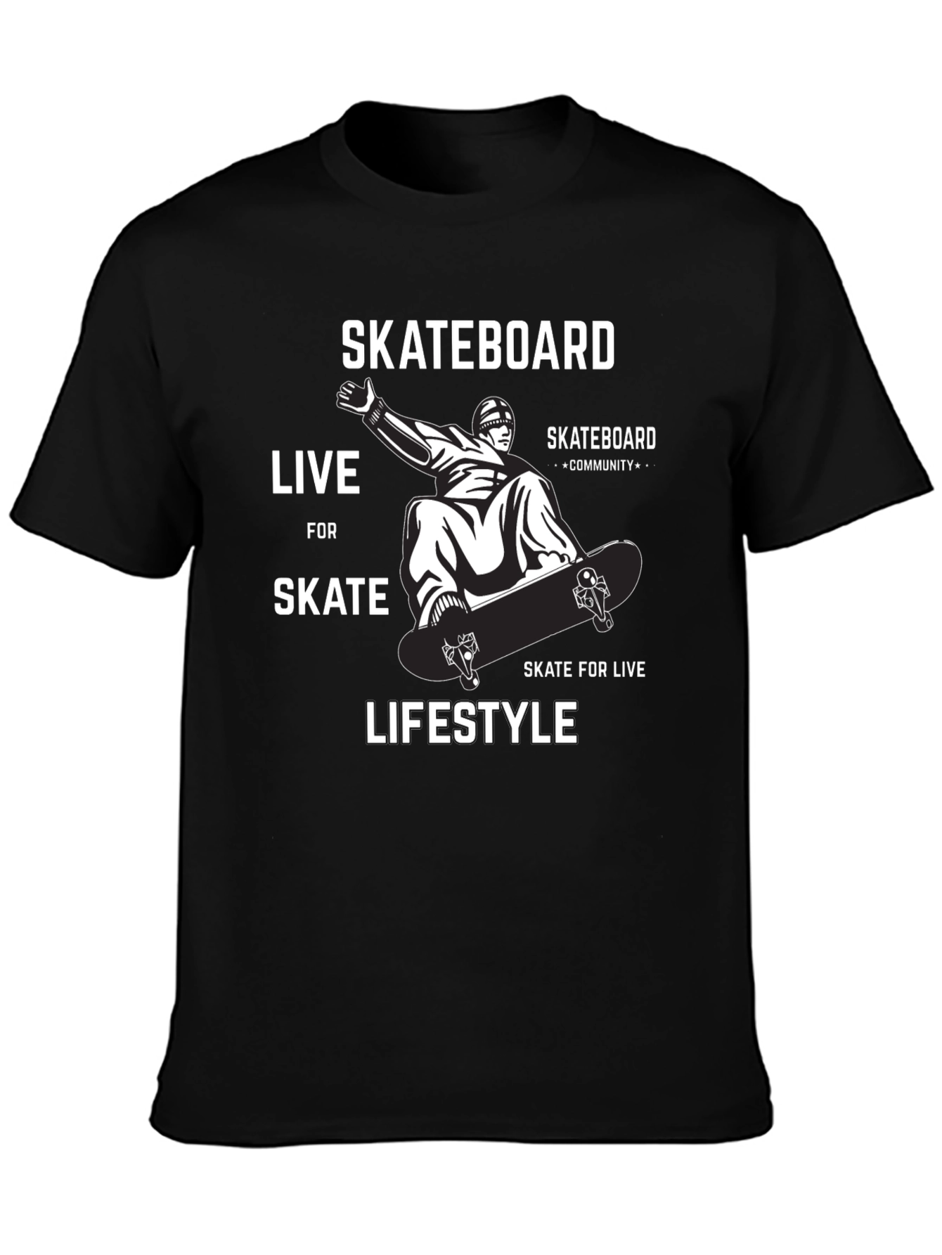 Skateboard Lifestyle Graphic Tee - Ride in Style