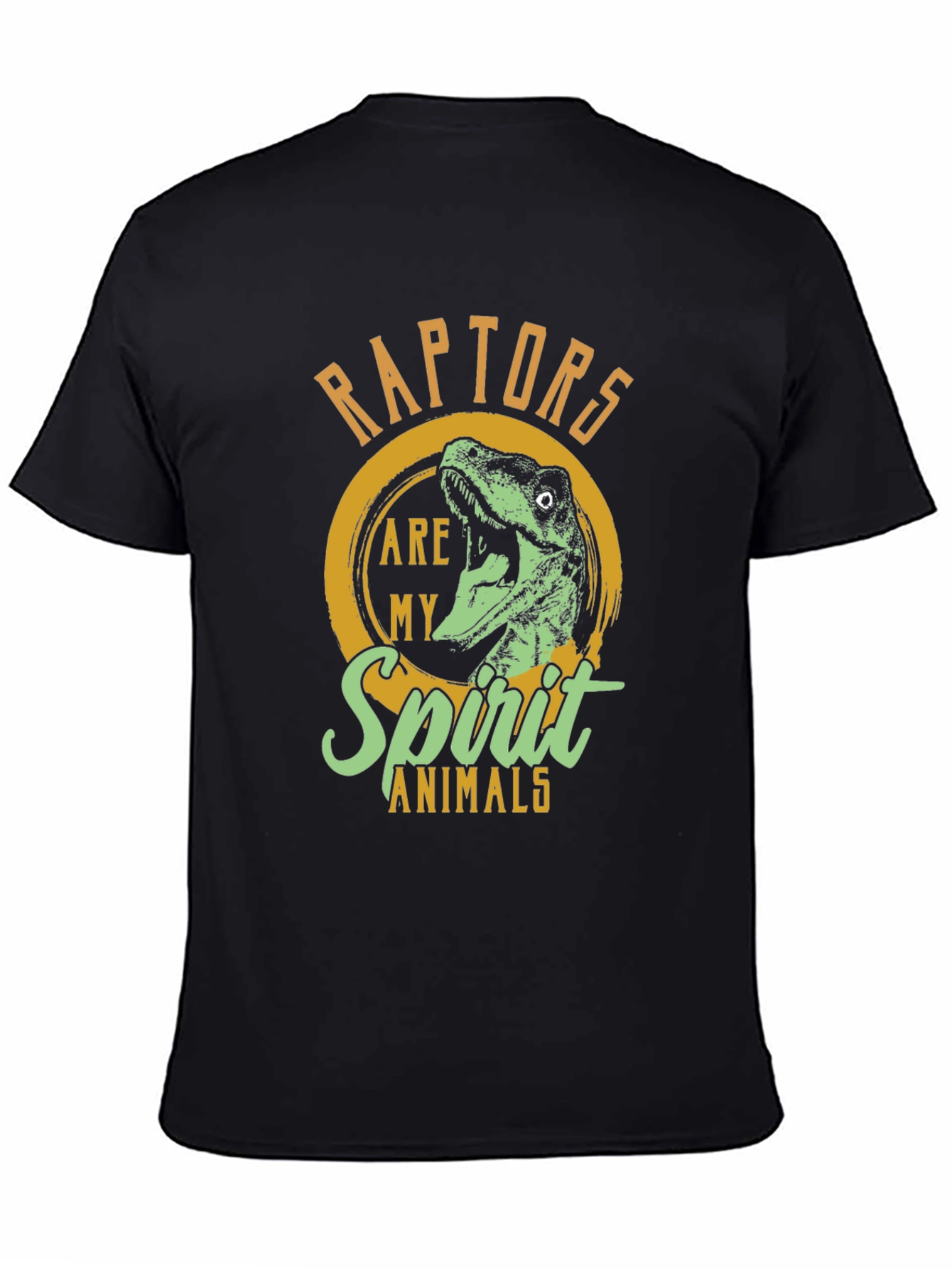 Raptor Spirit Animal Graphic Tee - Black