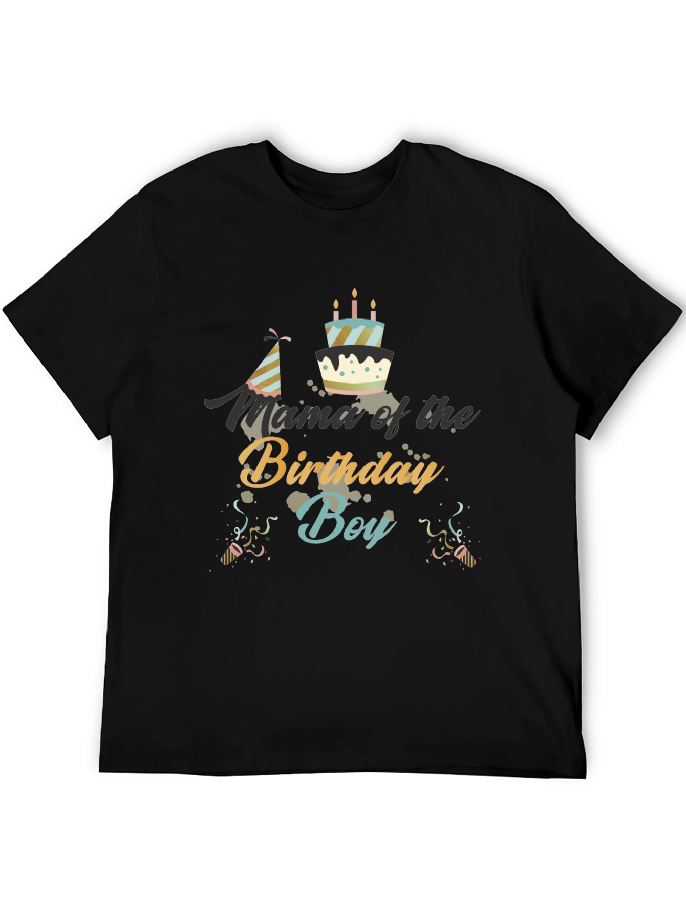 Mama of the Birthday Boy Black T-Shirt