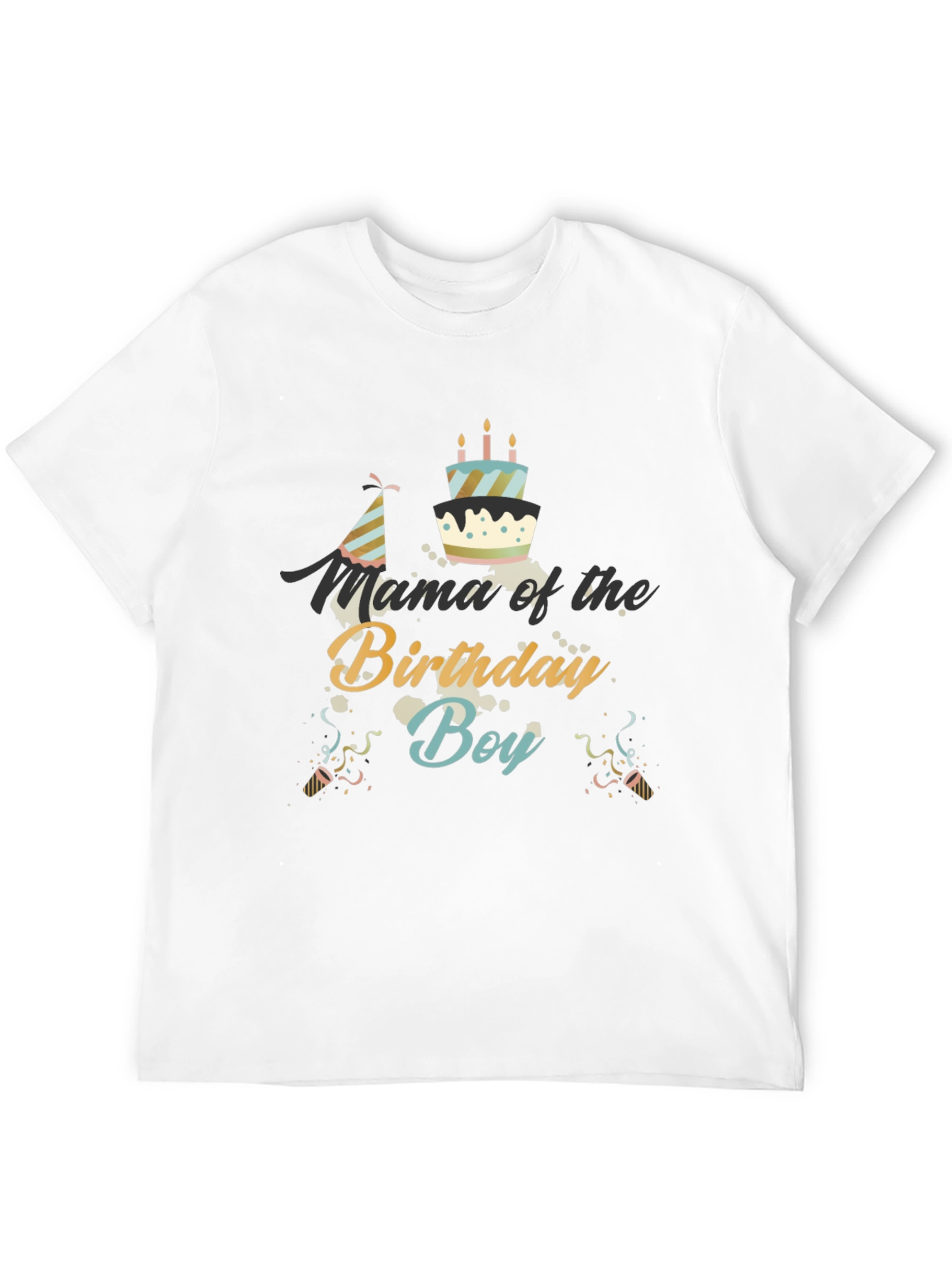 Mama of the Birthday Boy Black T-Shirt