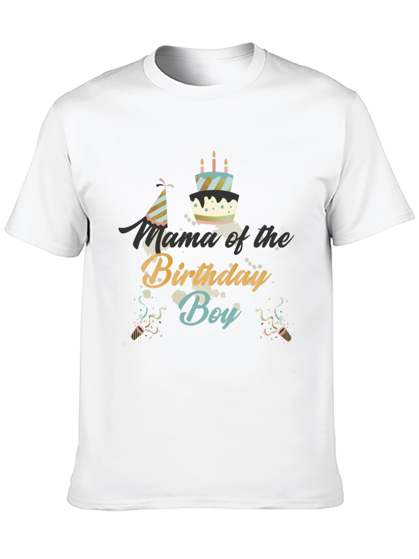 Mama of the Birthday Boy Black T-Shirt