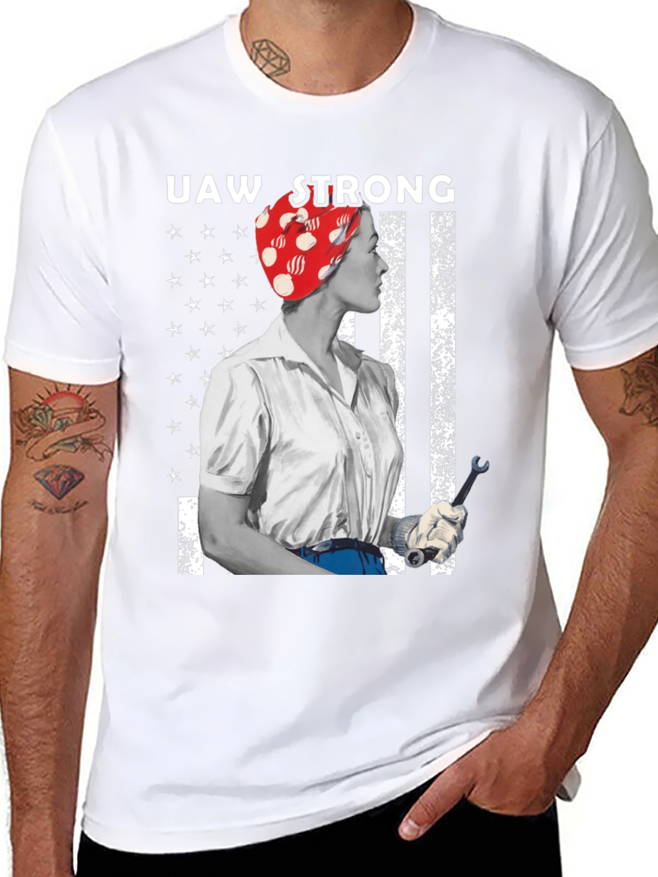 UAW Strong Rosie the Riveter T-Shirt